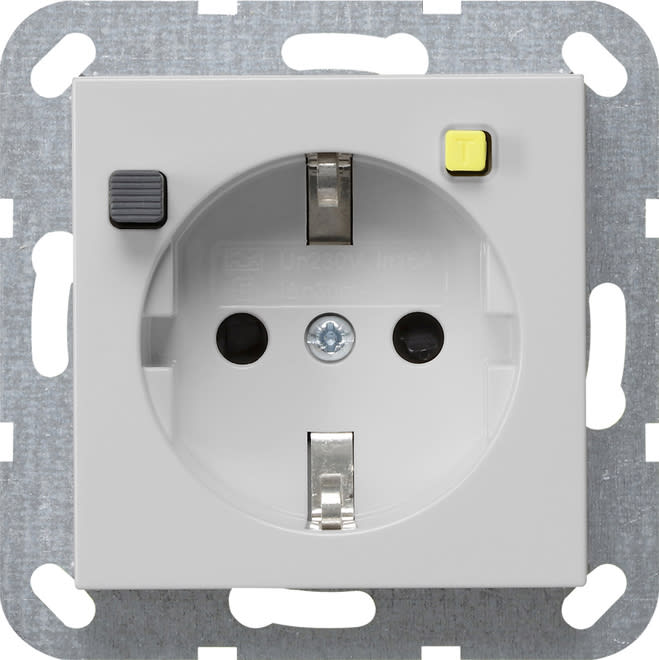GIRA - GIR2677015 FI-Schutzsteckd. 30 mA SH System 55 Grau