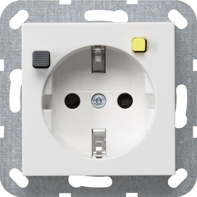 GIRA - GIR267703 FI-Schutzsteckd. 30 mA SH System 55 Rein