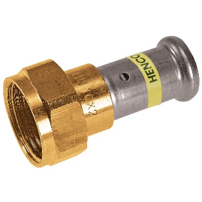 HENCO - CAPPELLOTTO - CPL26PG16Z05 MANICOTTO C/DADO IN OTTONE X GAS 16X3/4