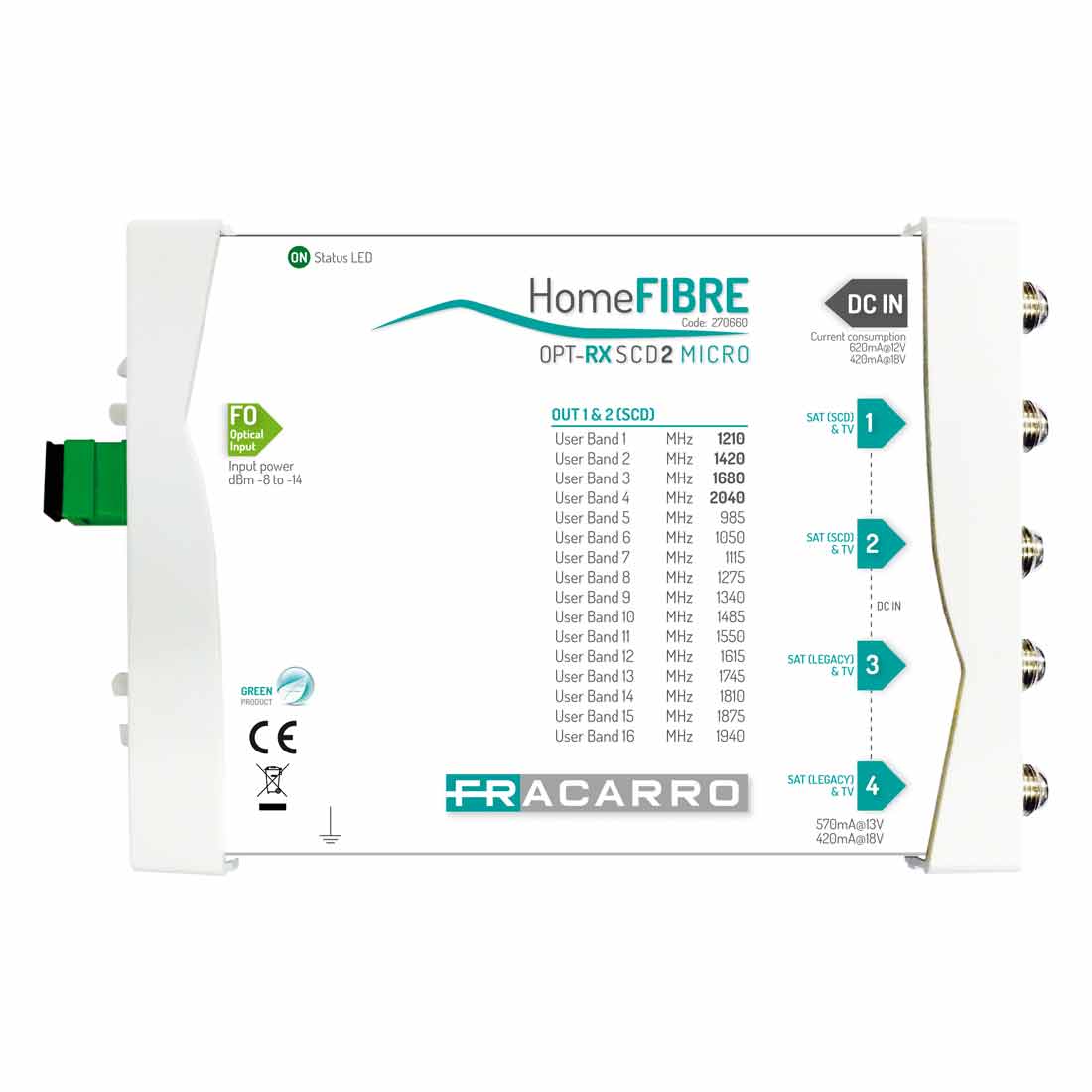 FRACARRO - FRA270660 OPTRX SCD MICRO RX Ottico Indoor SCD2