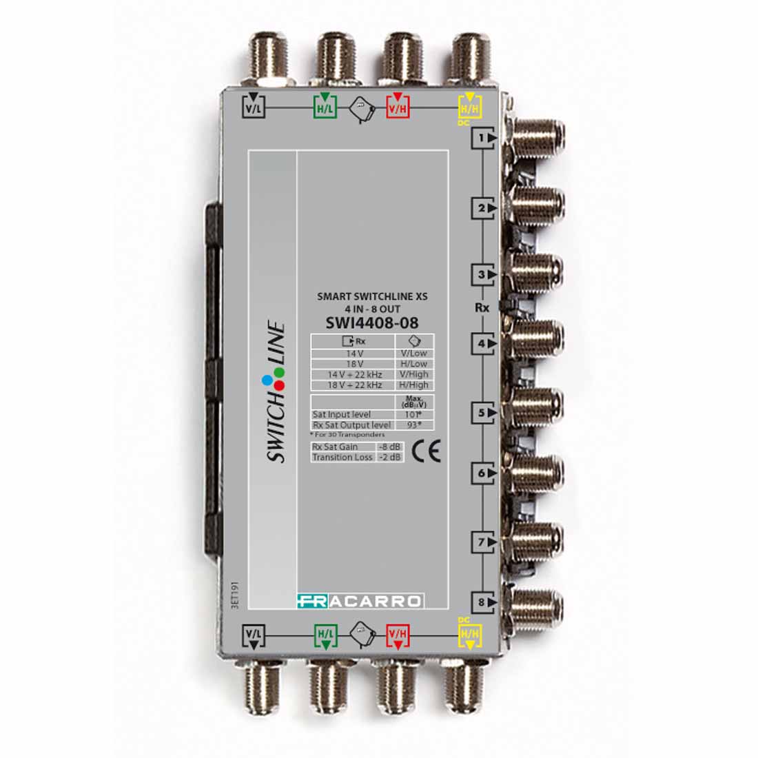 FRACARRO - FRA271088 SWI4408-08 SMART SWLINE XS4*8 -8dB