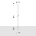 SIMES SPA - SMVS.2810.24 PALO D102 CODOLO D76 H3.77M ANT