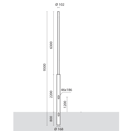 SIMES SPA - SMVS.2817.24 PALO D.168/102INT.H.8,5M FT+PO. ANT