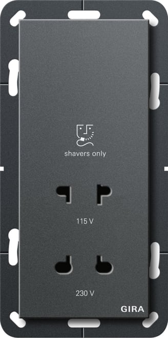 GIRA - GIR282028 Rasiersteckd. 115 - 230 V System 55 Anth