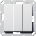 GIRA - GGI283026 Wippschalter BS 3f Aus System 55 F Alu