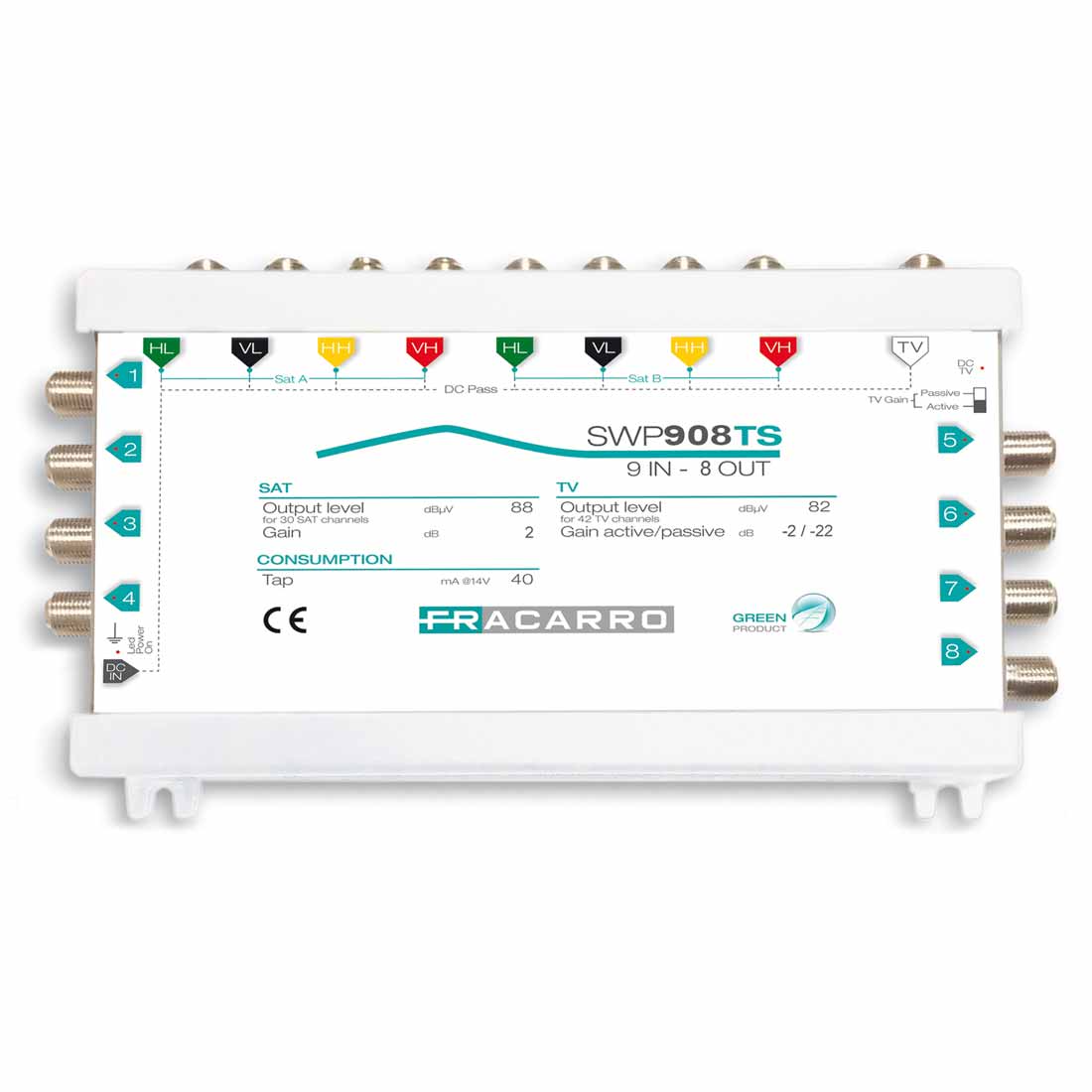 FRACARRO - FRA287350 SWP908TS MSW COMP 9IN 8OUT TV A/P