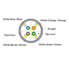 FRACARRO - FRA287782 CAT6 CCA CAVO U/UTP CAT6 CCA