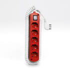 LE PROLUNGHE SAS - PRG295/COLOR-RO CABLY U.5U C/INT. ROSSA + CAVO SPIRAL.