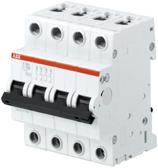 ABB SPA - ABBS916424 S204-C80 INTERRUTTORE AUTOMATICO 6KA 4P