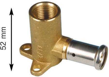 HENCO - CAPPELLOTTO - CPL2P2005 TERMINALE OTTONE C/STAFFA 20X3/4 (52MM)