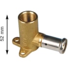 HENCO - CAPPELLOTTO - CPL2P1604 TERMINALE OTTONE C/STAFFA 16X1/2 (52MM)