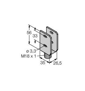 TURCK BANNER SRL - TUK3017726 Staffa per Sensori Fotoelettrici