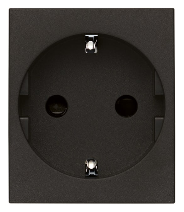 VIMAR SPA - VIW30208.G PRESA SICURY 2P+T 16A TEDESCO NERO