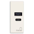 VIMAR SPA - VIW30292.AC15B ALIMENTATORE USB A+C 15W 5V 1M BIANCO