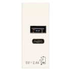 VIMAR SPA - VIW30292.ACB ALIMENTATORE USB A+C 12W 2,4A 5V BIANCO