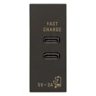 VIMAR SPA - VIW30292.CCG Alimentatore USB C+C 15W 3A 5V nero