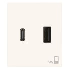 VIMAR SPA - VIW30295.ACB Alimentatore USB A+C 15W 3A 5V 2M bianco