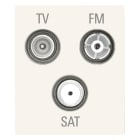 VIMAR SPA - VIW30303.B Presa TV-FM-SAT diretta 3 uscite bianco