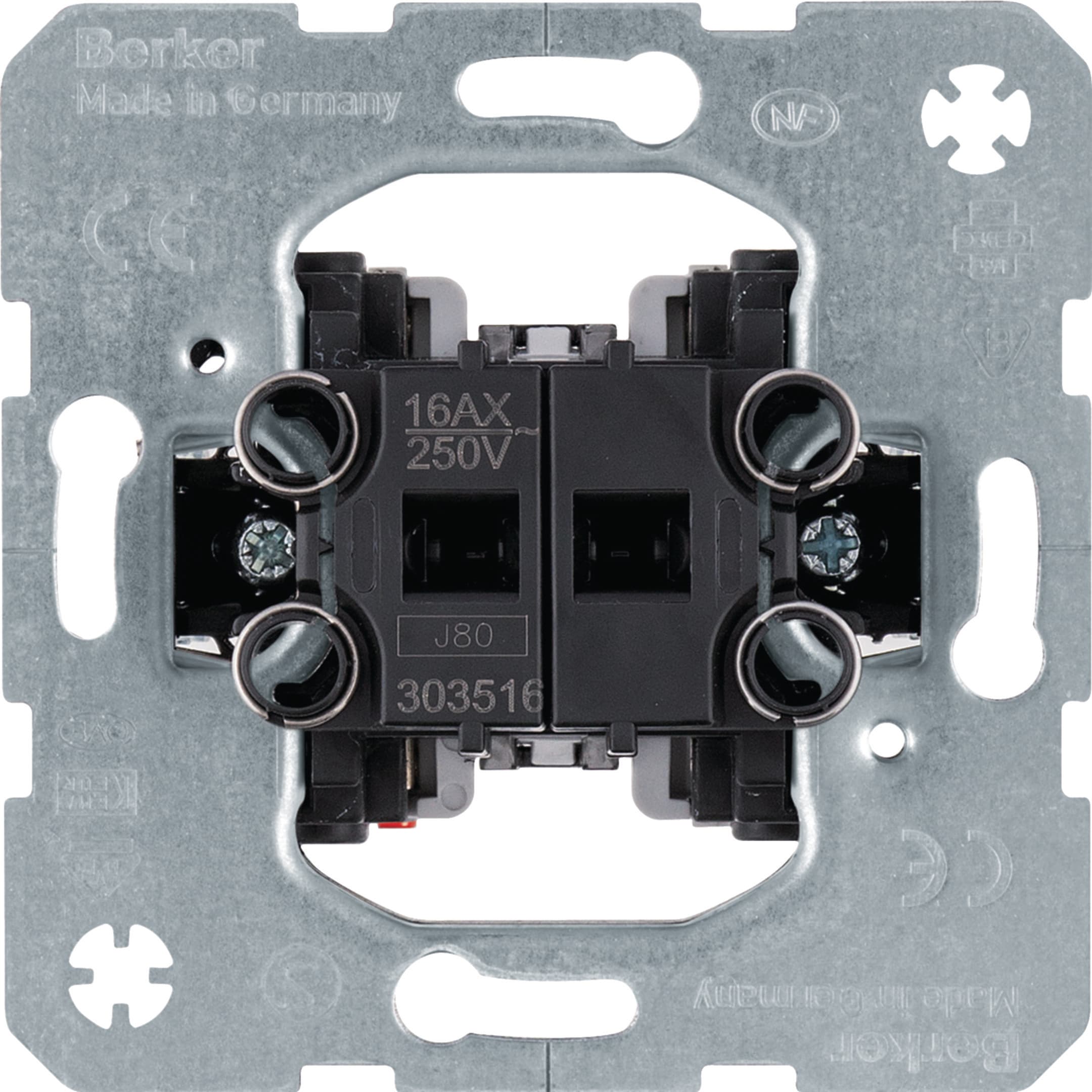 BERKER - BRK303516 INTERRUTTORE DOPPIO COMANDO LUCI 16A