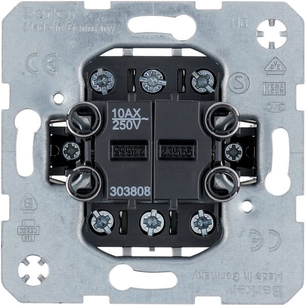 BERKER - BRK303808 DEVIATORE DOPPIO MORS. SEP COMAND LUCI