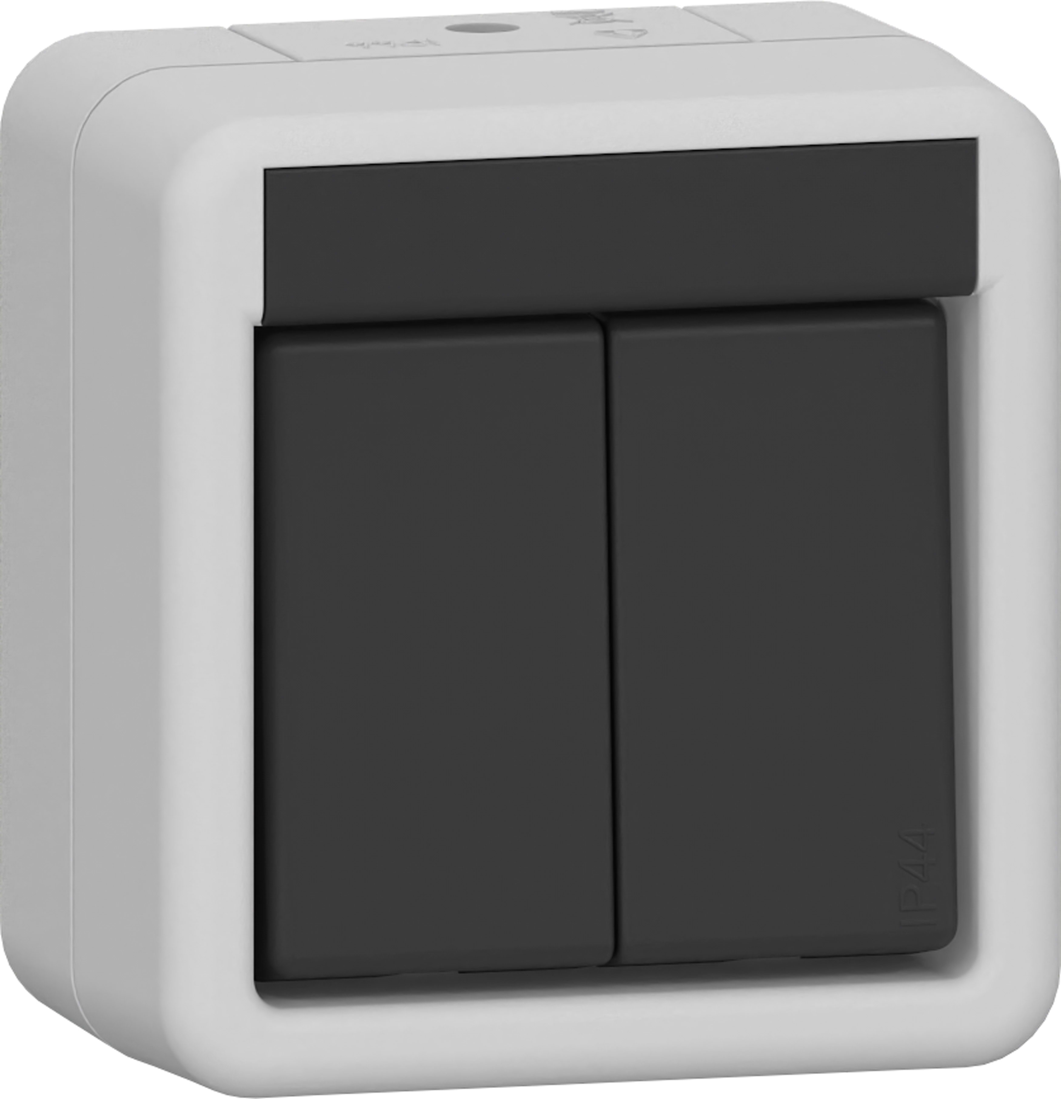 GIRA - GIR310530 INT.BIL. DOPPIO SOPRA INT. PROT.AC. GRIG