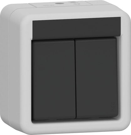 GIRA - GGI310530 INT.BIL. DOPPIO SOPRA INT. PROT.AC. GRIG