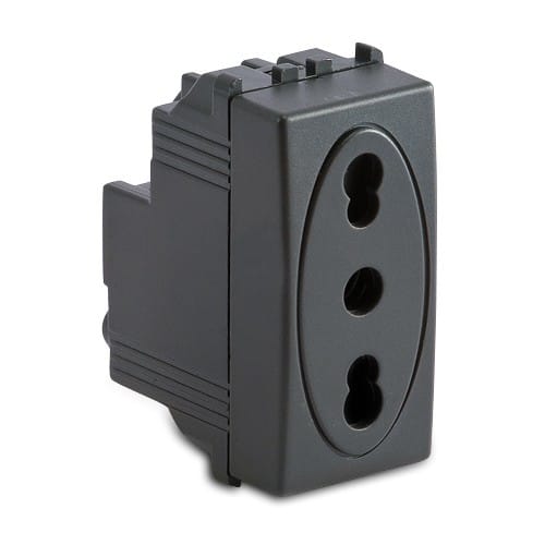 MASTER SRL - MST31159 MODO PRESA 2P+T 16A BIVALENTE GRIGIO