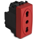 MASTER SRL - MST31159R MODO PRESA 2P+T 16A BIVALENTE ROSSA