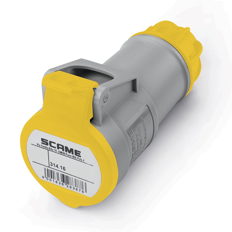 SCAME PARRE SPA - SCA314.1640 PRESA MOBILE 2P+T IP44 16A 4H 100-130V