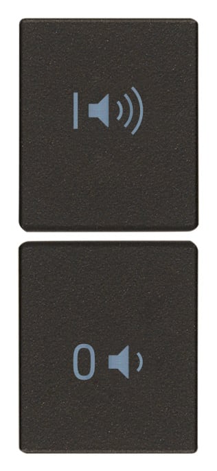 VIMAR SPA - VIW31480.VG DUE MEZZI TASTI 1M ON/OFF VOLUME NERO