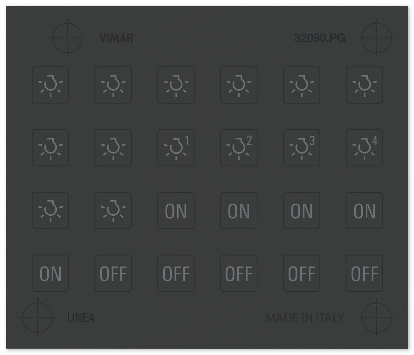 VIMAR SPA - VIW32090.PG Foglio etichette XT 1M pers. nero