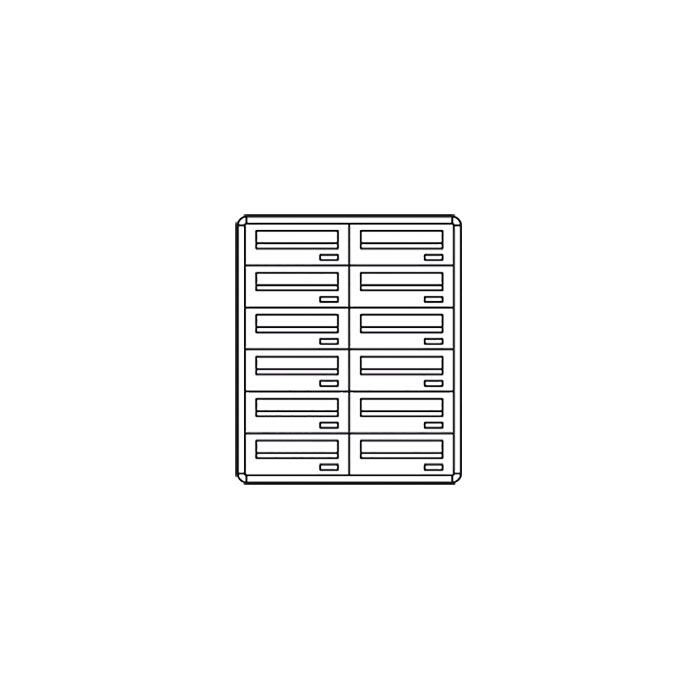 COMELIT GROUP SPA - COE3282/IPI CASELLARIO POSTCOM, 12 CAS.POST. INCLI,