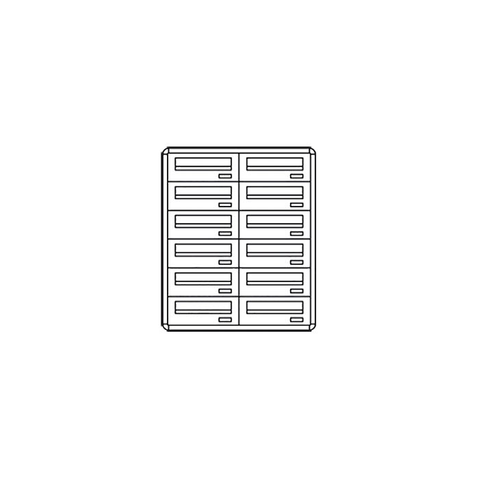 COMELIT GROUP SPA - COE3282/OAI CASELLARIO POSTCOM, 12 CAS.POST. ORIZ, P