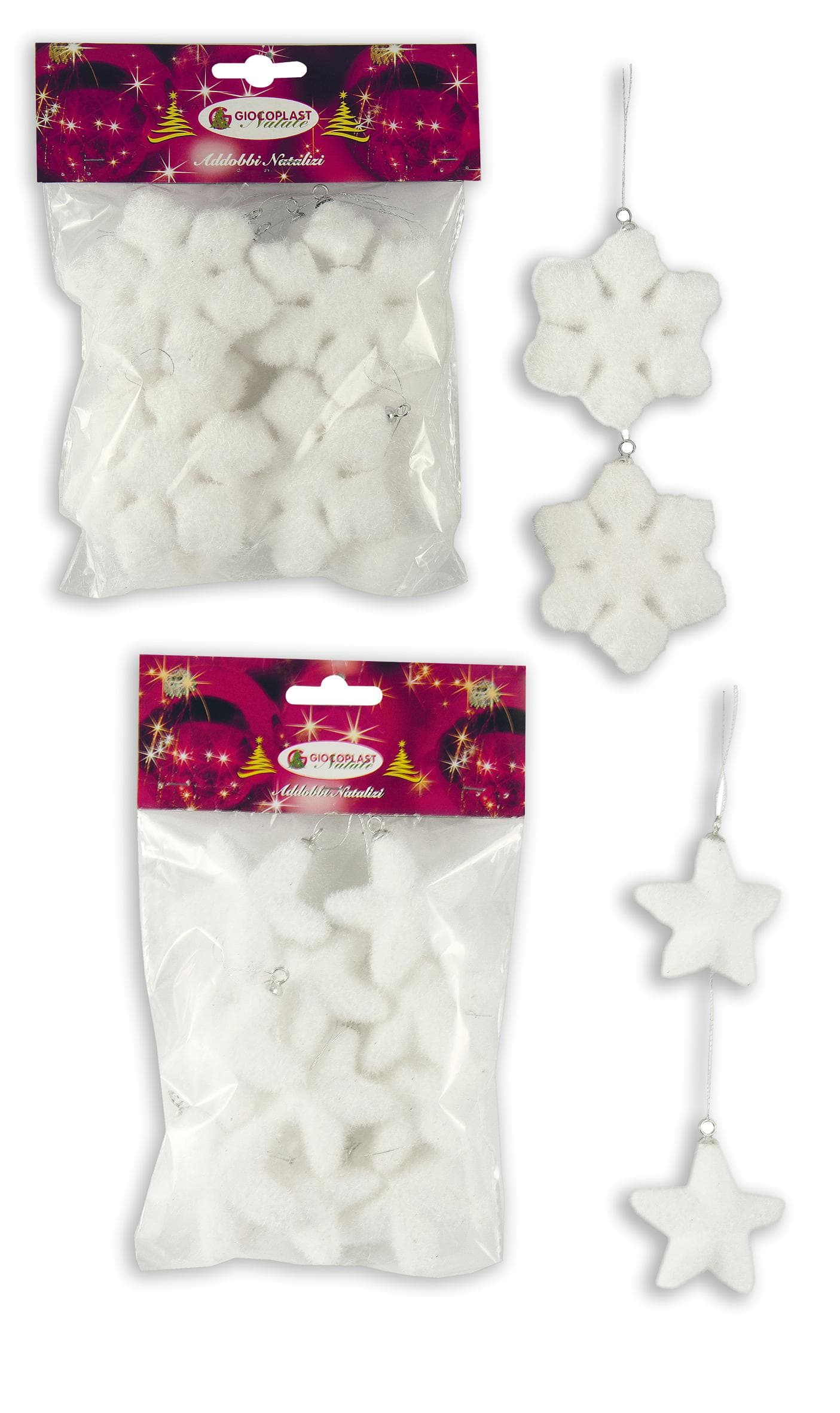 GIOCOPLAST NATALE SP - GCP33010333 10 STELLINE CM.5 E 8 FIOCCHI CM.8