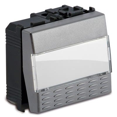 MASTER SRL - MST33040 STEEL PULSANTE PORTANOME 1P 16A