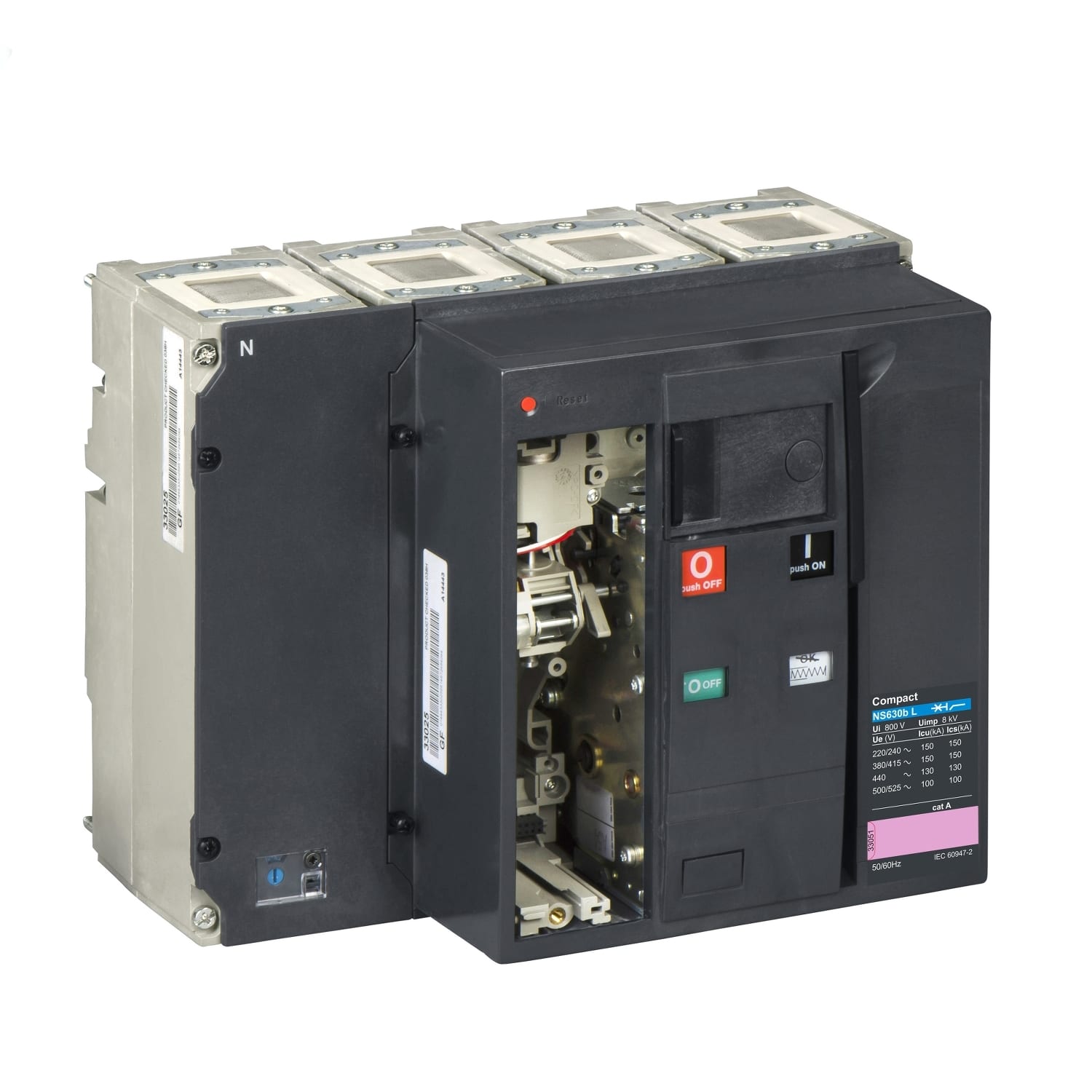 SCHNEIDER ELECTRIC - SNR33276 Interruttore Compact NS630bL - 630 A - 4 poli - Fisso - S/sganciatore