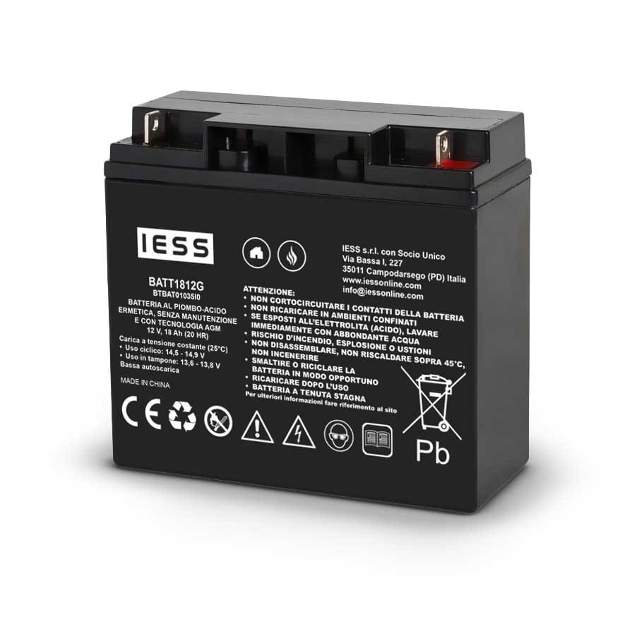 IESS SRL - EAABATT1812G BATTERIA AGM 12V 18AH