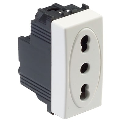 MASTER SRL - MST36159 MODO PRESA 2P+T 16A BIVALENTE BIANCO