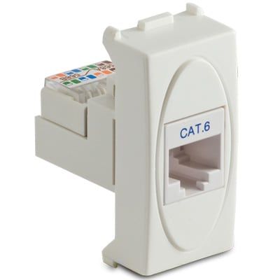 MASTER SRL - MST36220 MODO PRESA RJ45 CAT.6 NON SCHERMATA BIAN