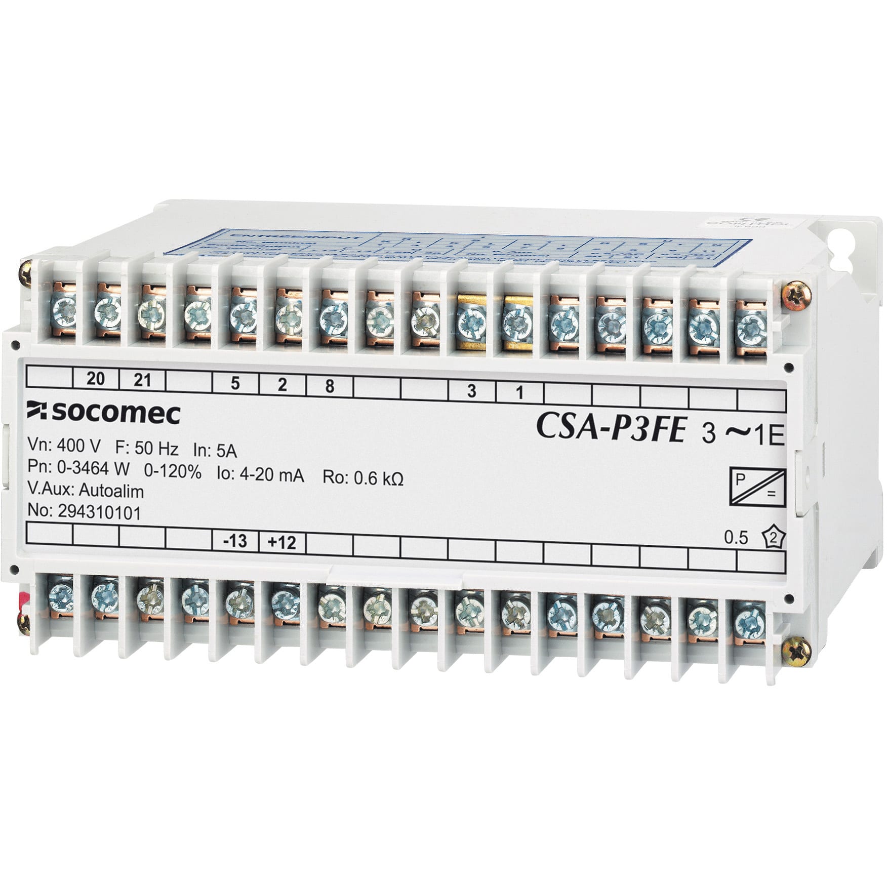SOCOMEC - SOC192Y3132 TRASDUTTORE DI POTENZA ATTIVA CSA-P3FETR