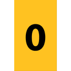 CEMBRE SPA - CEM374111-0 ETICHETTA ALFANUMERICA IN POLIESTERE, 175X99mm, GIALLO, CON STAMPA NERA NUMERO "0"