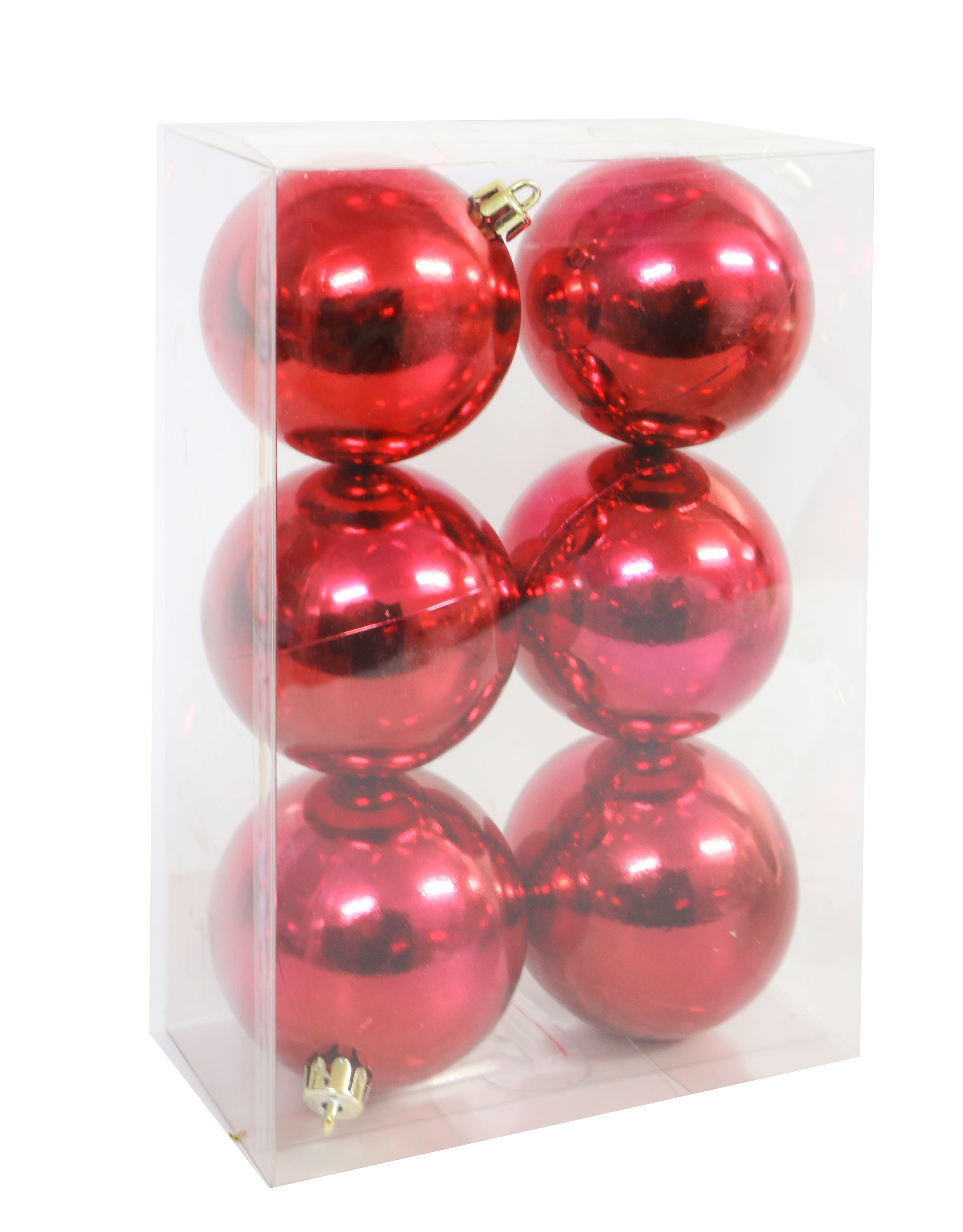 GIOCOPLAST NATALE SP - GCP39008509 6/80 6 SFERE D.80 IN SCATOLA ROSSO LISCE