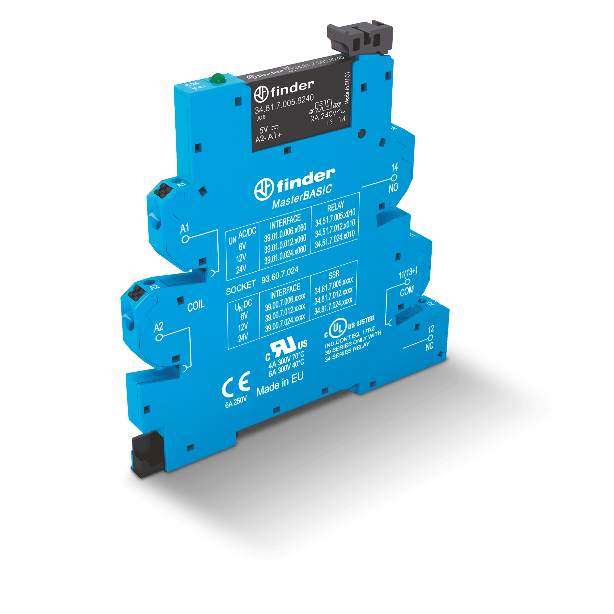 FINDER SPA - FIN390070248240 INTERFACCIA MODULARE SSR 1NO MORS.PUSH-I