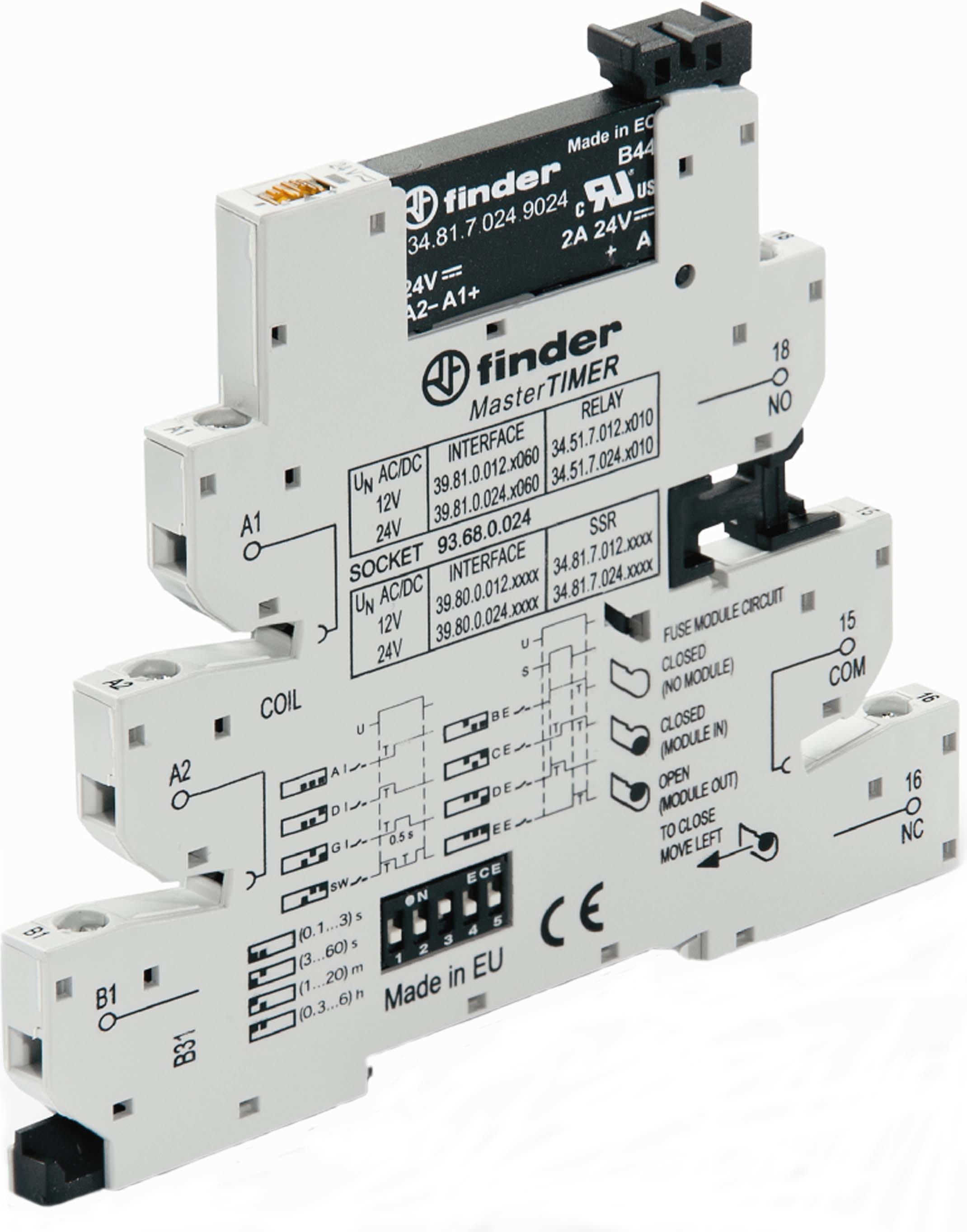 FINDER SPA - FIN398000249024 MASTERTIMER INTERFACCIA SSR 1NO MORS.BUS