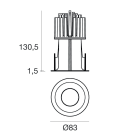 LINEA LIGHT (ILED) - ILD90565W45 QUANTUM 68 1L 15W CRI80 NG