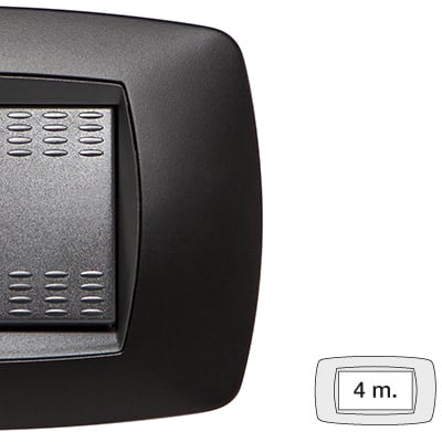 MASTER SRL - MST39TC814 MODO PLACCA 4 POSTI NERO OPACO