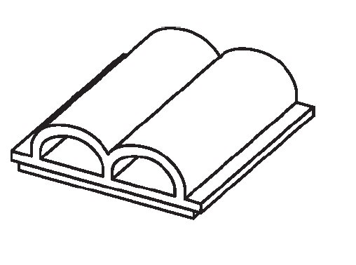 GRAFOPLAST SRL - GRA840/23 TARGHETTA ADESIVA DOPPIA CAVA L=23MM 100