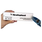 GRAFOPLAST SRL - GRASI2KT2580B/W TARGA FORATA PMMA 80X25MM NERO/BIANCO 48