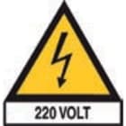 GRAFOPLAST SRL - GRALA11148F1 TRIANG.PERICOLO 220V VINYL AD L=51 20PZ/