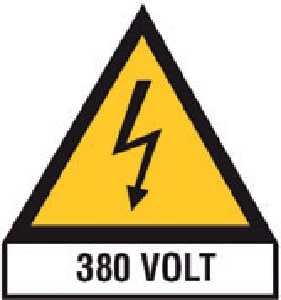 GRAFOPLAST SRL - GRALA11268F1 TRIANG.PERICOLO 380V VINYL AD L=68 12PZ/